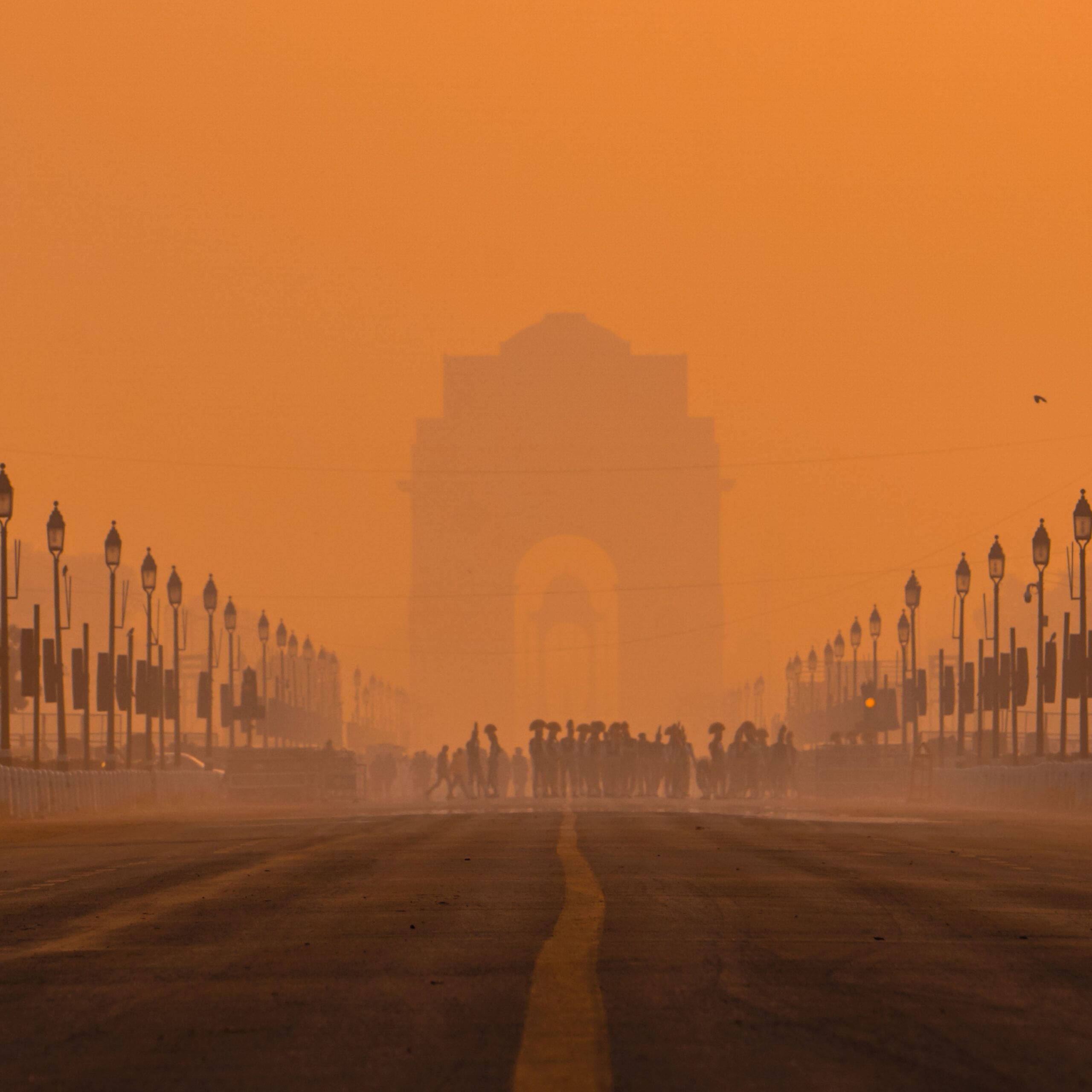 a view of India Gate from Rajpath,Delhi.